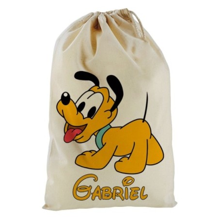 Sacchetto nascita bimbo personalizzato con nome baby pluto