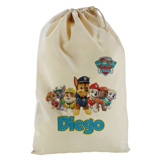 Sacchetto nascita bimbo personalizzato con nome paw patrol Cartoon