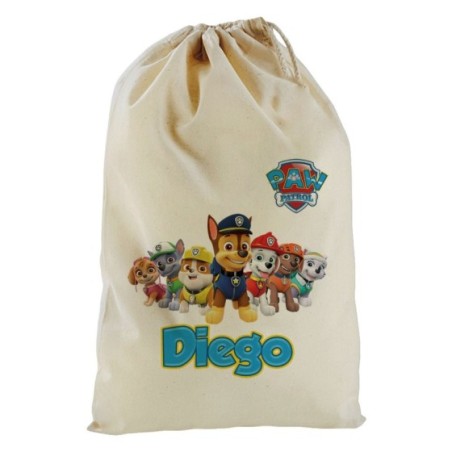 Sacchetto nascita bimbo personalizzato con nome paw patrol