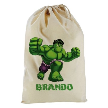 Sacchetto nascita bimbo personalizzato con nome hulk