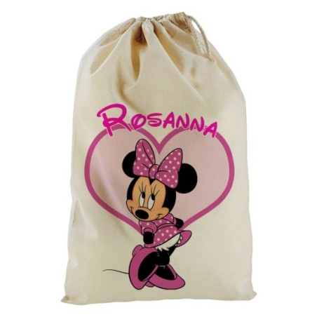 Sacchetto nascita bimba personalizzato con nome minnie