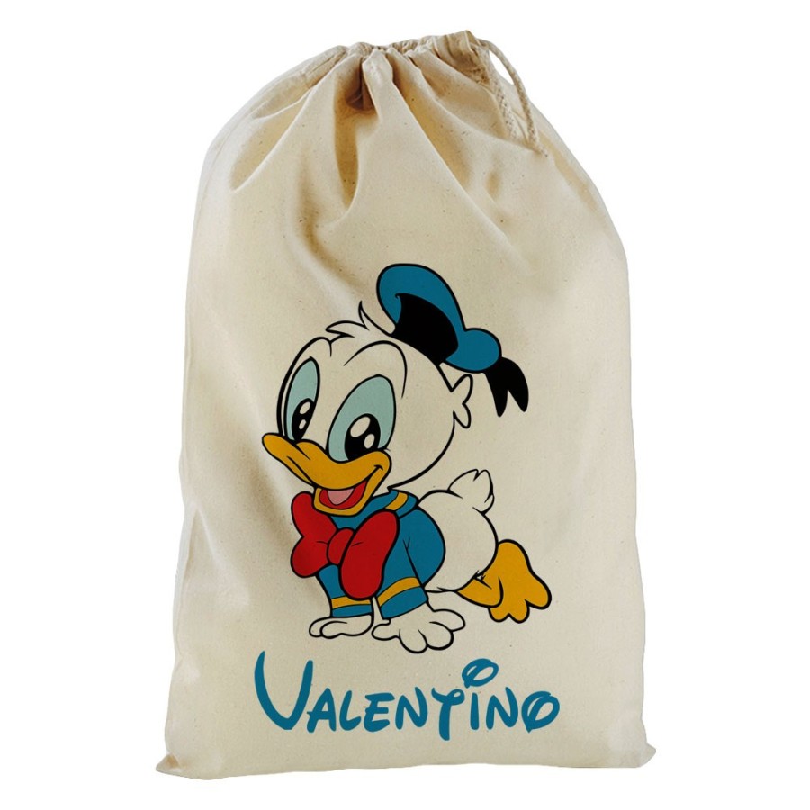 Sacchetto nascita bimbo personalizzato con nome baby paperino Cartoon