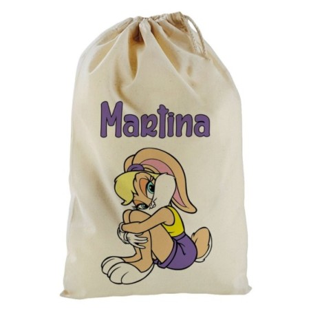 Sacchetto nascita bimba personalizzato con nome baby lola...