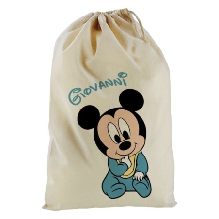 Sacchetto nascita bimbo personalizzato con nome sweet...