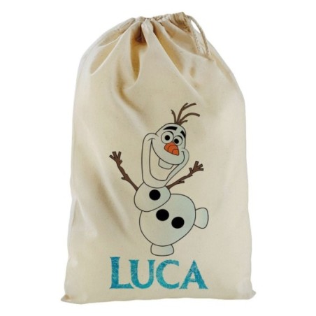 Sacchetto nascita bimbo personalizzato con nome olaf