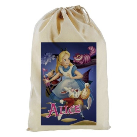 Sacco mare personalizzato con nome alice in wonderland