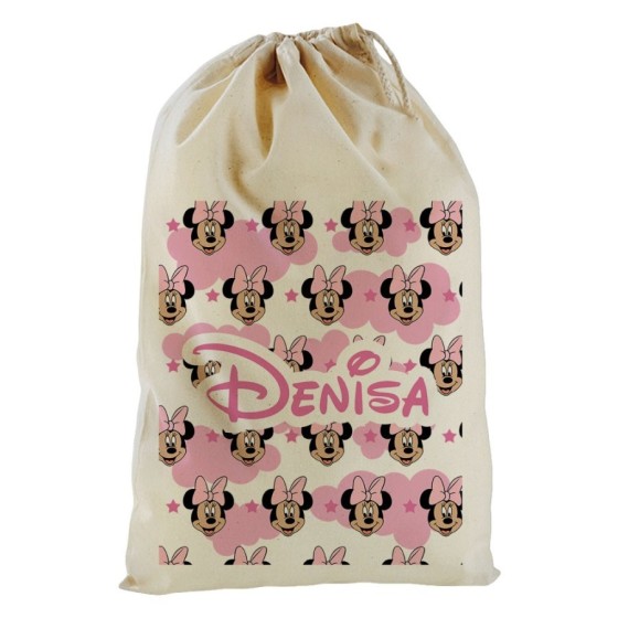 Sacchetto nascita bimba personalizzato con nome minnie pattern Cartoon