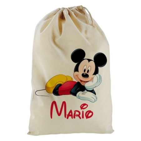 Sacchetto nascita bimbo personalizzato con nome mouse