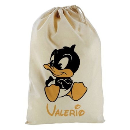 Sacchetto nascita bimbo personalizzato con nome baby duffy