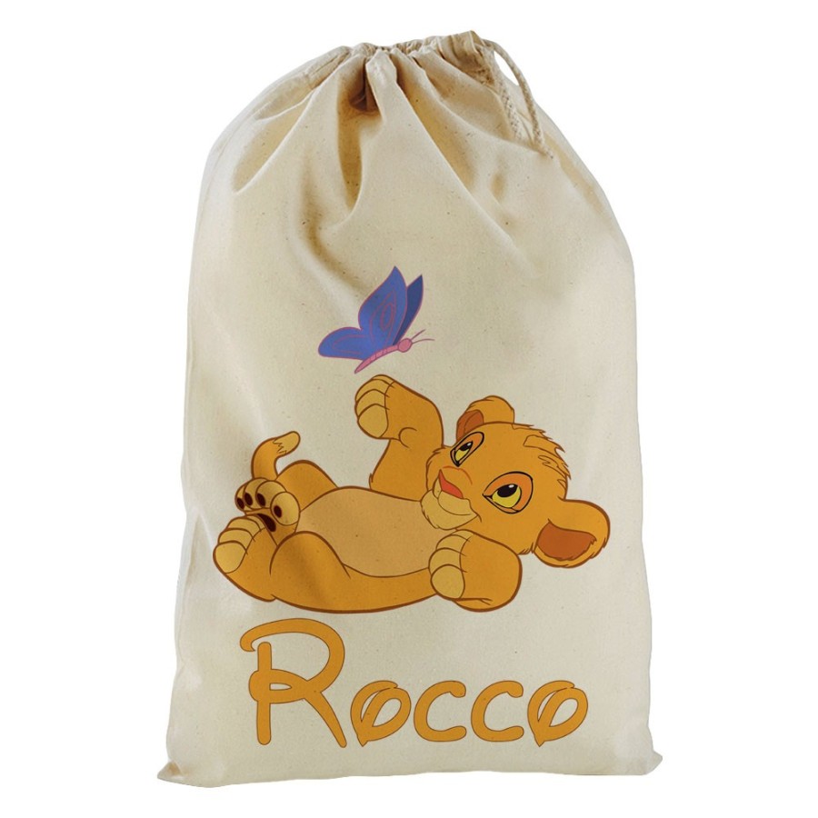 Sacchetto nascita bimbo personalizzato con nome simba Cartoon