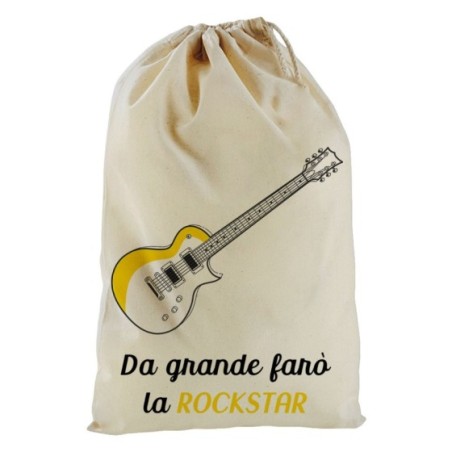 Sacchetto nascita bimbo da grande farò la rockstar