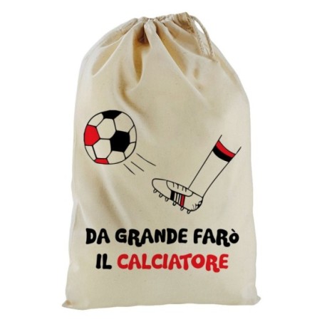 Sacchetto nascita bimbo da grande farò il calciatore...