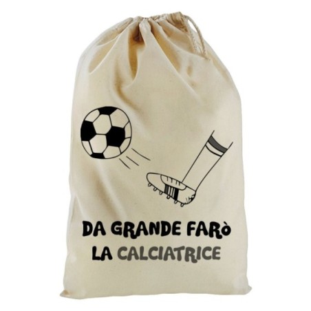 Sacchetto nascita bimbo da grande farò il calciatore...