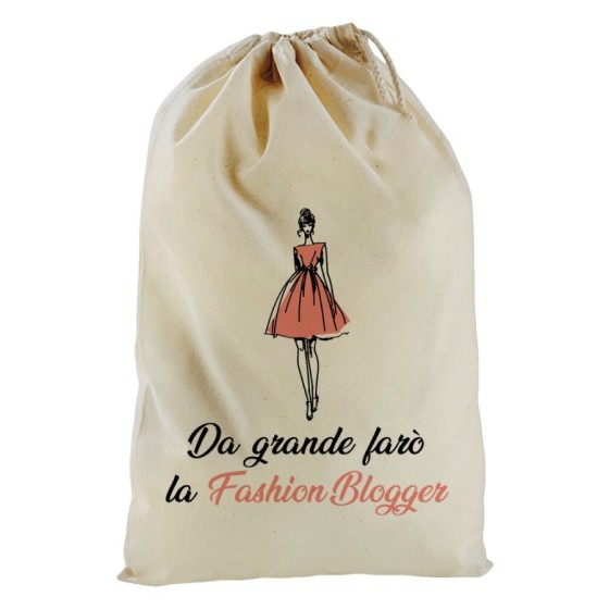 Sacchetto nascita bimba da grande farò la fashion blogger Da grande farò