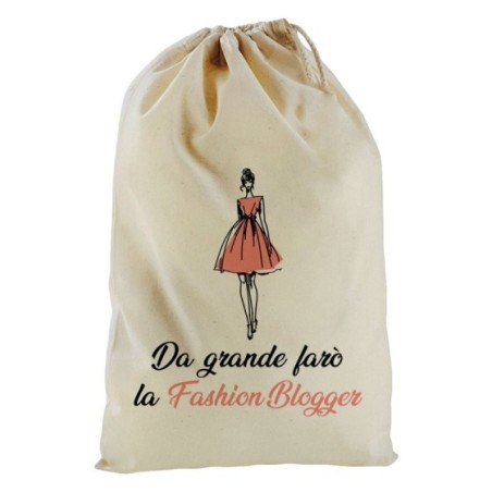 Sacchetto nascita bimba da grande farò la fashion blogger
