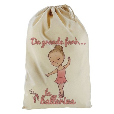 Sacchetto nascita bimba da grande farò la ballerina
