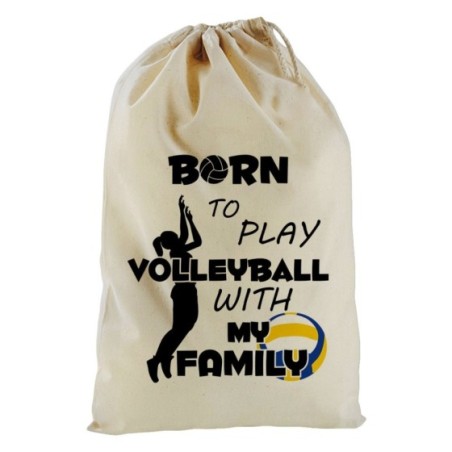 Sacchetto nascita bimbo born to play volleyball with my...