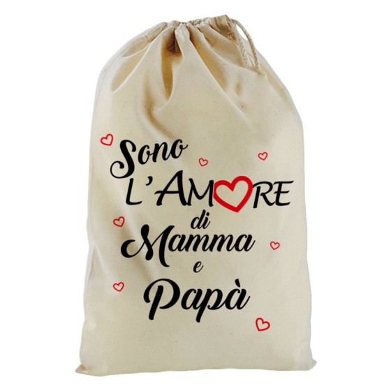 Sacchetto nascita bimbo sono l'amore di mamma e papà Per la famiglia