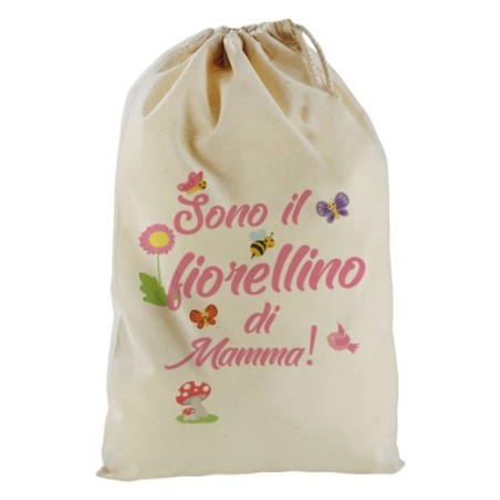 Sacchetto nascita bimbo sono il fiorellino di mamma