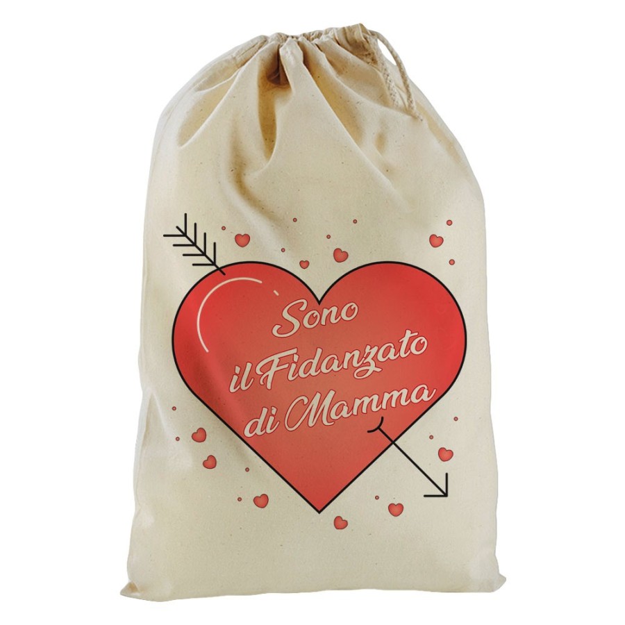 Sacchetto nascita bimbo sono il fidanzato di mamma con cuori Per la mamma