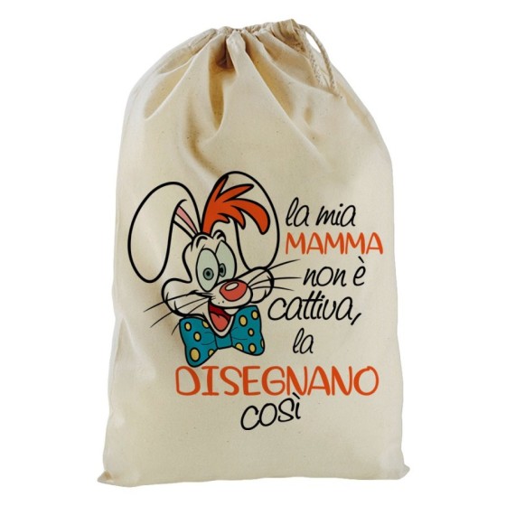Sacchetto nascita bimbo la mia mamma non è cattiva la disegnano così Per la mamma