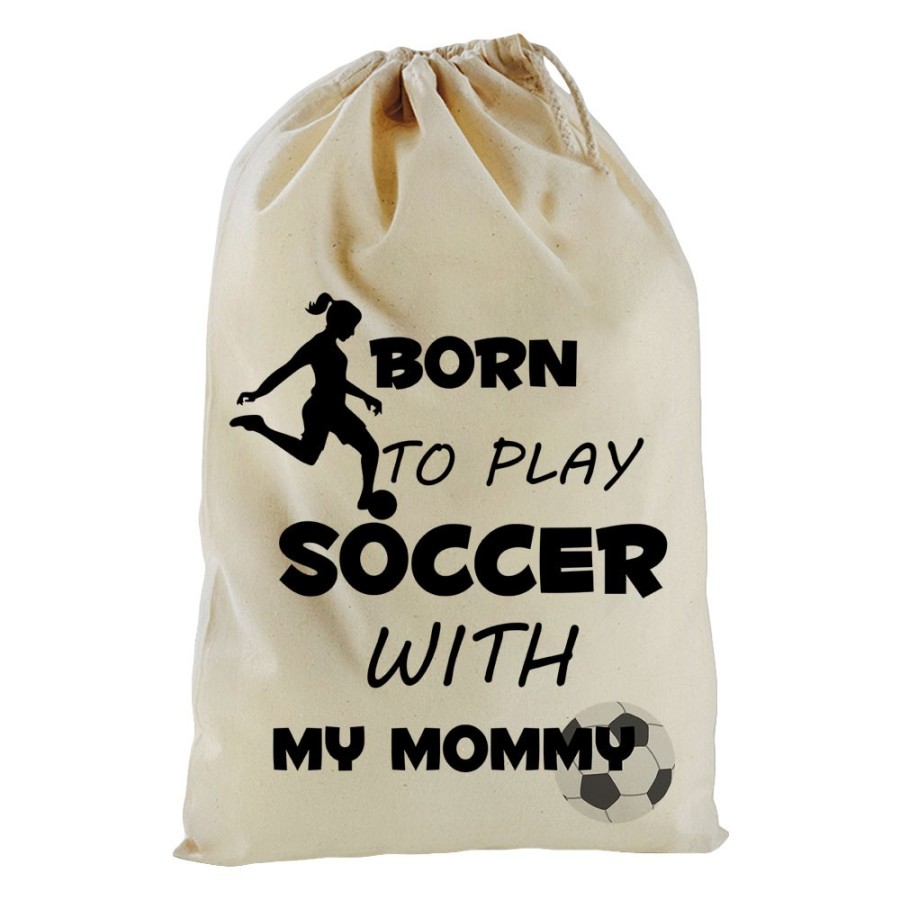 Sacchetto nascita bimbo born to play soccer with my mommy Per la mamma