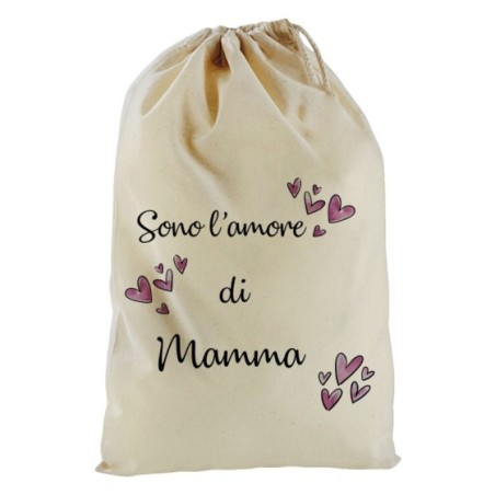 Sacchetto nascita bimbo sono l'amore di mamma cuori...