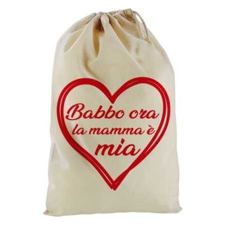 Sacchetto nascita bimbo mamma ora babbo è mio