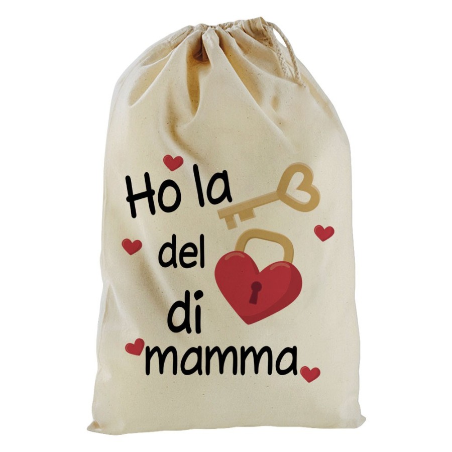 Sacchetto nascita bimbo ho la chiave del cuore di mamma Per la mamma