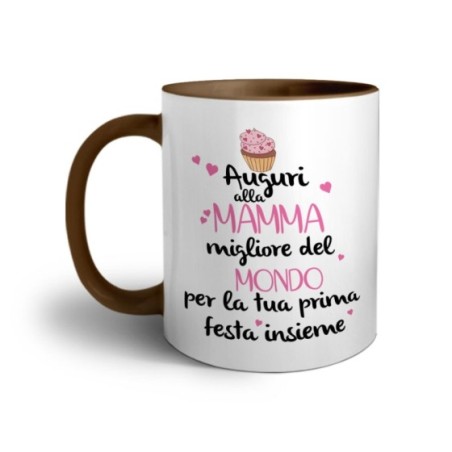 Tazza auguri alla mamma migliore al mondo per la tua prima festa insieme Per la mamma