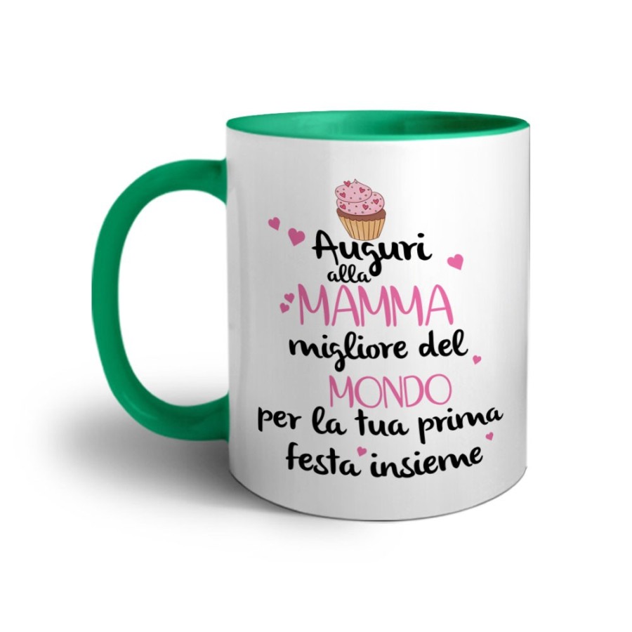 Tazza auguri alla mamma migliore al mondo per la tua prima festa insieme Per la mamma
