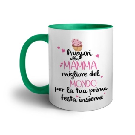 Tazza auguri alla mamma migliore al mondo per la tua prima festa insieme Per la mamma