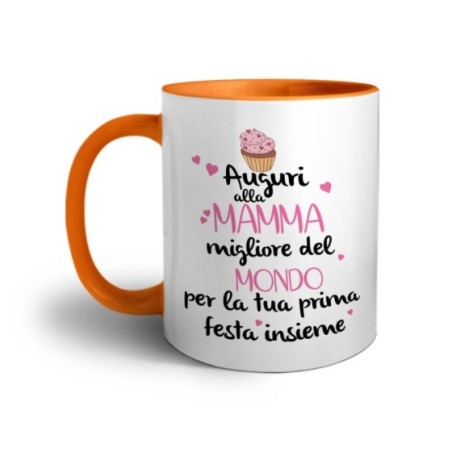 Tazza auguri alla mamma migliore al mondo per la tua prima festa insieme Per la mamma