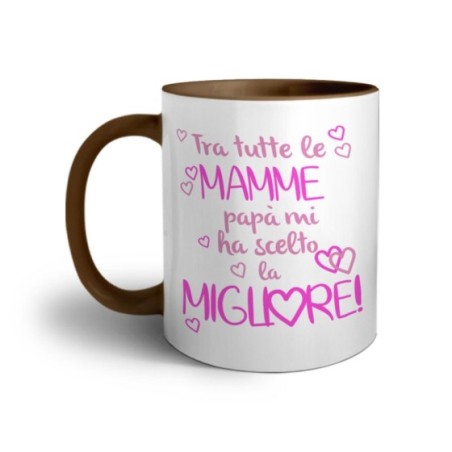 Tazza tra tutte le mamme papà ha scelto la migliore Per la mamma