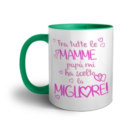 Tazza tra tutte le mamme papà ha scelto la migliore Per la mamma