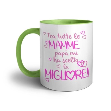 Tazza tra tutte le mamme papà ha scelto la migliore Per la mamma