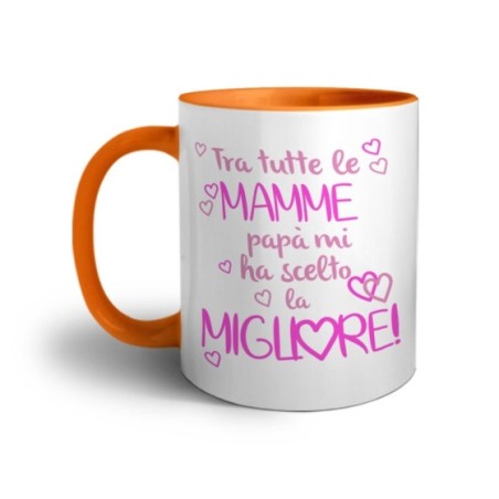 Tazza tra tutte le mamme papà ha scelto la migliore Per la mamma