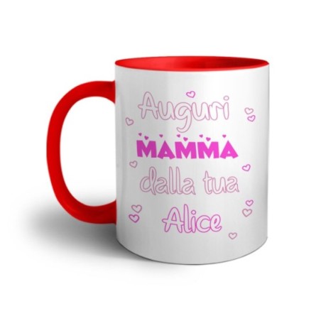 Tazza personalizzata con nome auguri mamma dalla tua dal tuo Per la mamma