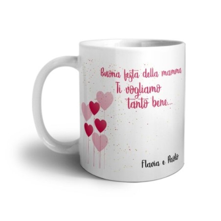 Tazza personalizzata con nomi buona festa della mamma ti...