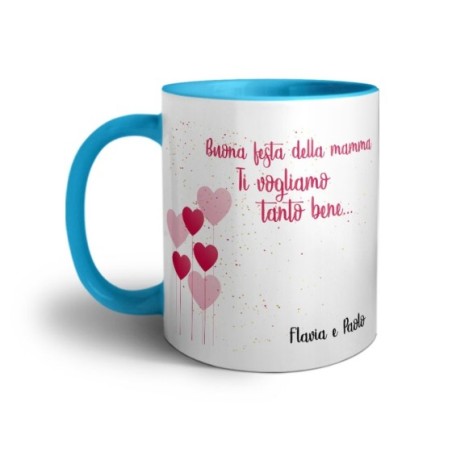 Tazza personalizzata con nomi buona festa della mamma ti vogliamo tanto bene Per la mamma