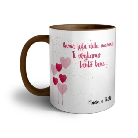 Tazza personalizzata con nomi buona festa della mamma ti vogliamo tanto bene Per la mamma