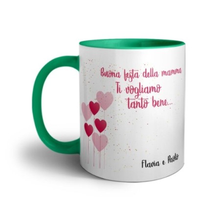 Tazza personalizzata con nomi buona festa della mamma ti vogliamo tanto bene Per la mamma