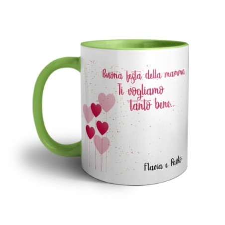 Tazza personalizzata con nomi buona festa della mamma ti vogliamo tanto bene Per la mamma