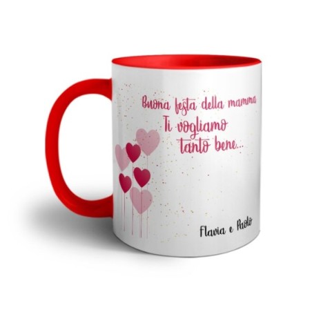 Tazza personalizzata con nomi buona festa della mamma ti vogliamo tanto bene Per la mamma