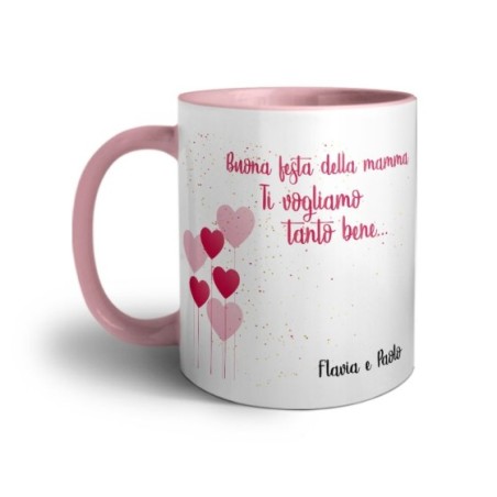 Tazza personalizzata con nomi buona festa della mamma ti vogliamo tanto bene Per la mamma