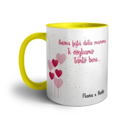 Tazza personalizzata con nomi buona festa della mamma ti vogliamo tanto bene Per la mamma