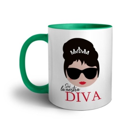 Tazza mamma sei la nostra diva Per la mamma