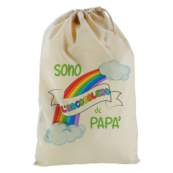 Sacchetto nascita bimbo sono l'arcobaleno di papà Per il papà