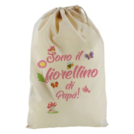 Sacchetto nascita bimba sono il fiorellino di papà