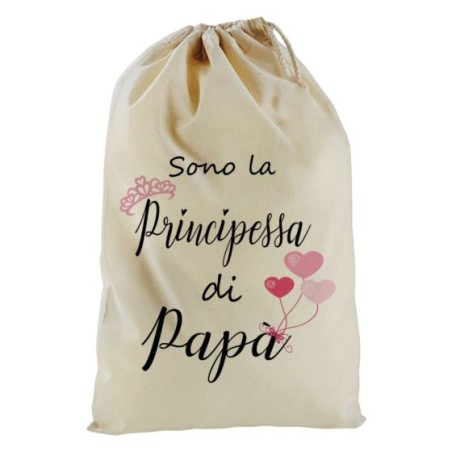Sacchetto nascita bimba sono la principessa di papà